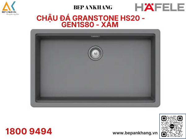 CHẬU ĐÁ GRANSTONE HAFELE MÀU XÁM HS20 - GEN1S80 570.30.500